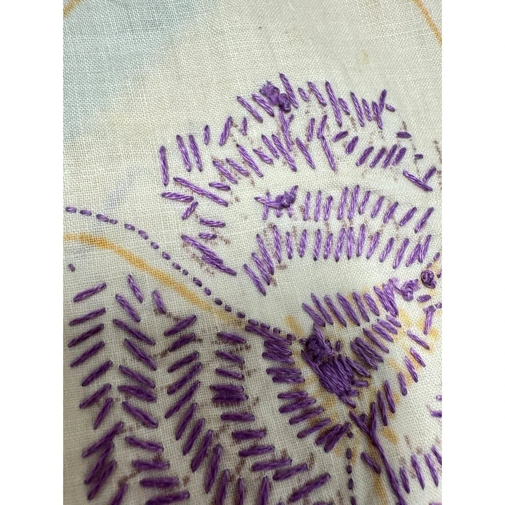 VTG 1930s Pansy Quilt Squares 9 Appliqué 17x17